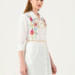 Albion Women Smart Premium Off White Dress
