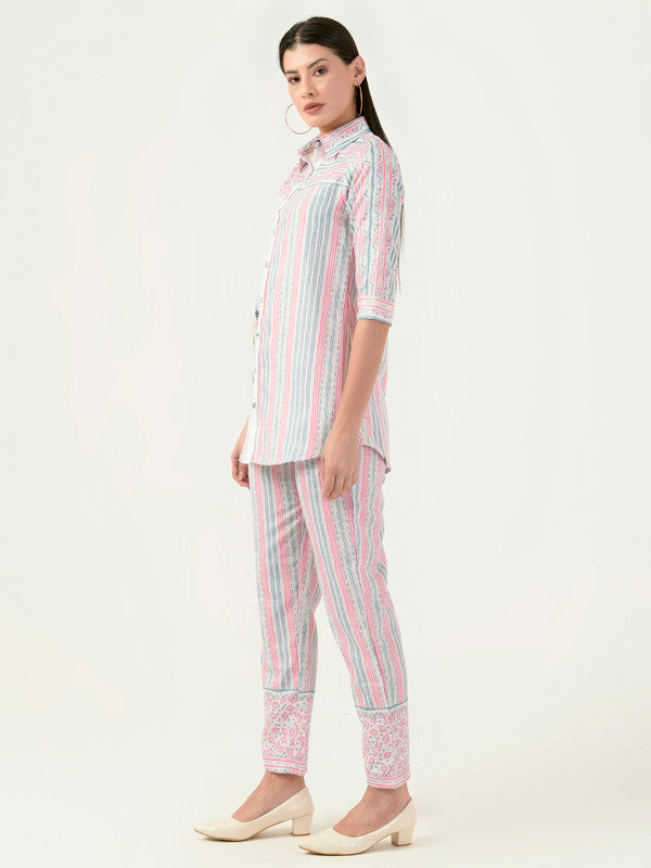 Albion Women Smart Premium Pink Co-ord set