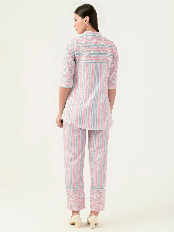 Albion Women Smart Premium Pink Co-ord set