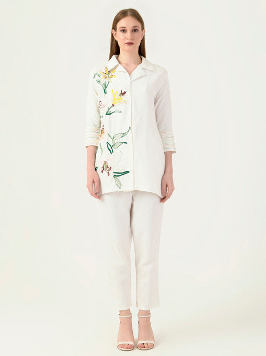 Albion Women Smart Premium White Co-Ord