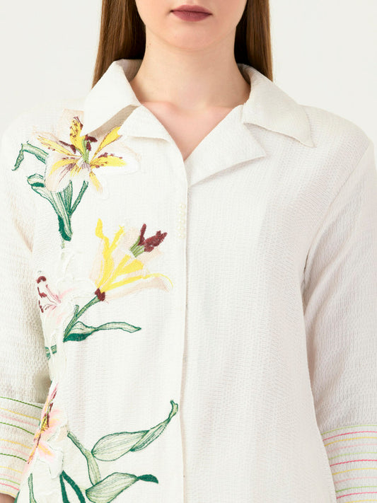 Albion Women Smart Premium White Co-Ord