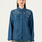 Albion Women Smart Premium D Blue Casual Shirt