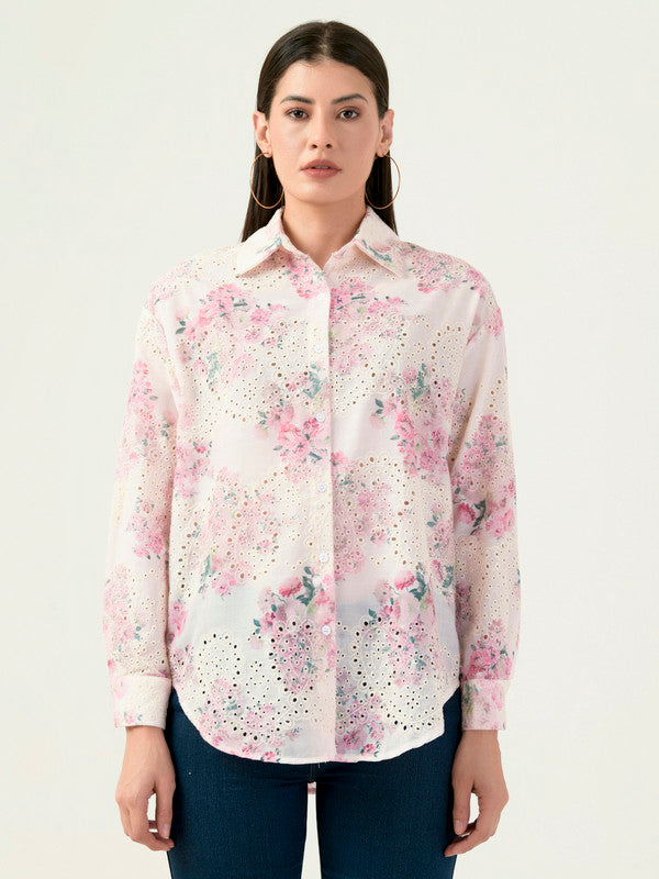 Albion Women Smart Premium Pink Casual Shirt