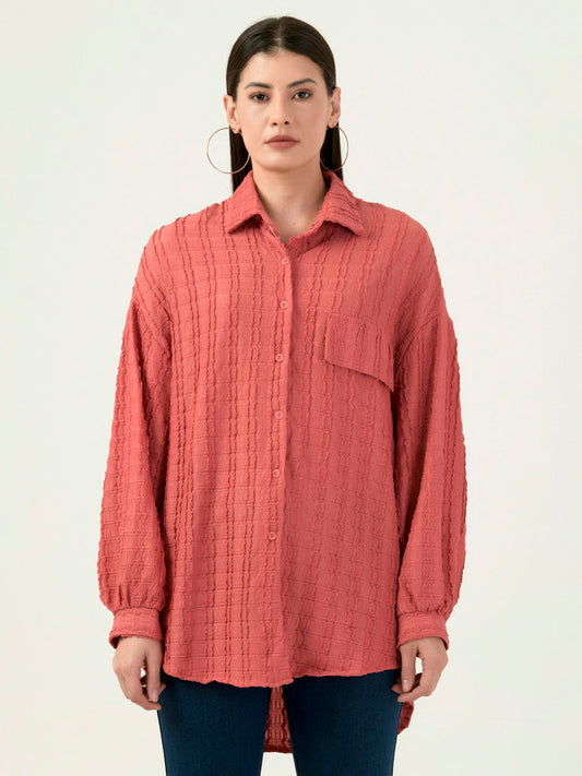 Albion Women Smart Premium Pink Casual Shirt