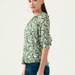 Albion Women Smart Premium Green Blouson Top