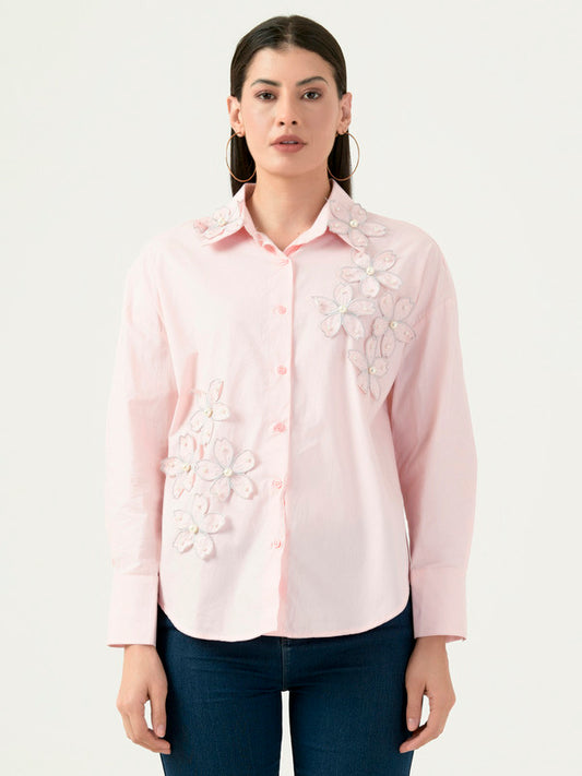 Albion Women Smart Premium Pink Casual Shirt