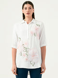 Albion Women Smart Premium White Casual Shirt