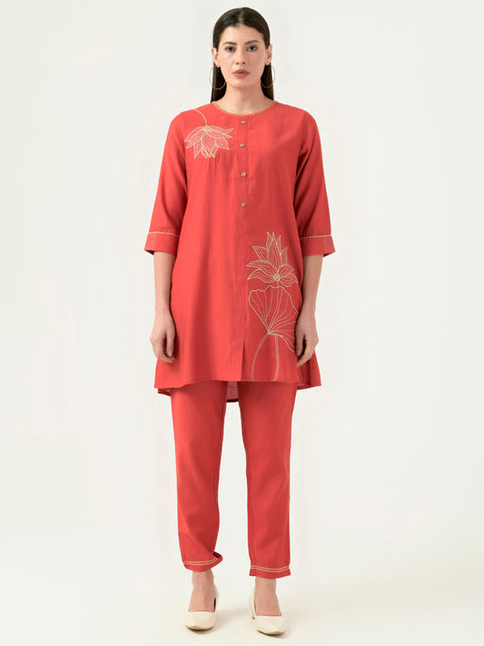 Albion Women Smart Premium Tomato Co-Ord
