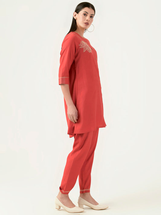 Albion Women Smart Premium Tomato Co-Ord