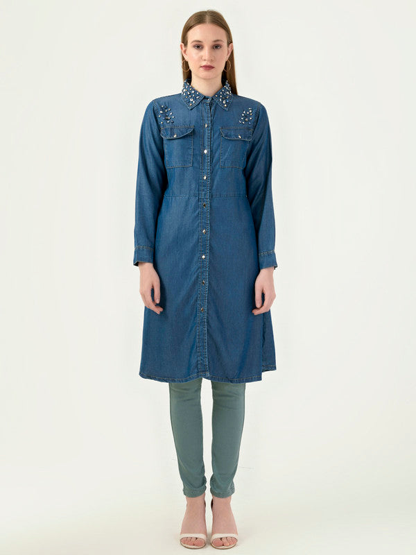 Albion Women Smart Premium D Blue Dress