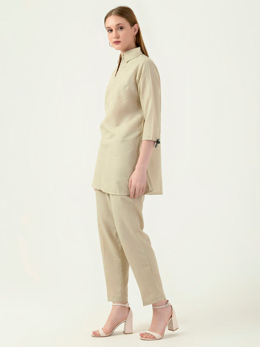 Albion Women Smart Premium Khakhi Co-Ord