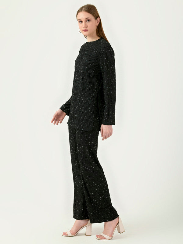 Albion Women Smart Premium Black Co-ord set