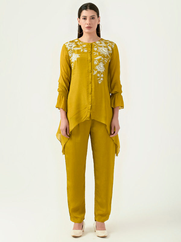 Albion Women Smart Premium Yellow Co-Ord