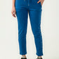 Albion Women Smart Premium Denim Blue Trackpant