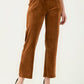 Albion Women Smart Premium Mustard Trousers