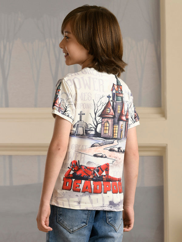 Albion Premium Boys Napoleon Printed (Deadpool) T-shirt