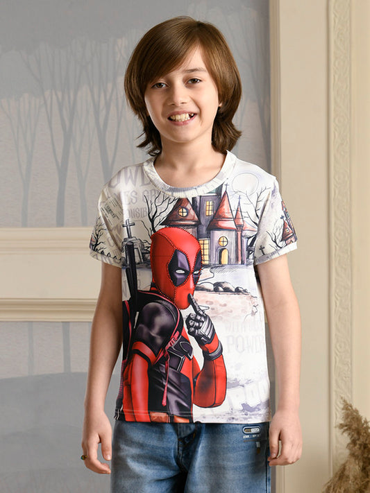 Albion Premium Boys Napoleon Printed (Deadpool) T-shirt