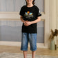 Albion Premium Boys Bambini Black (Naruto) T-shirt