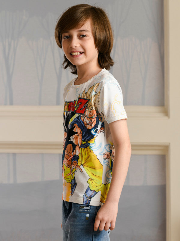 Albion Premium Boys Napoleon White (Dragonball Z) T-shirt