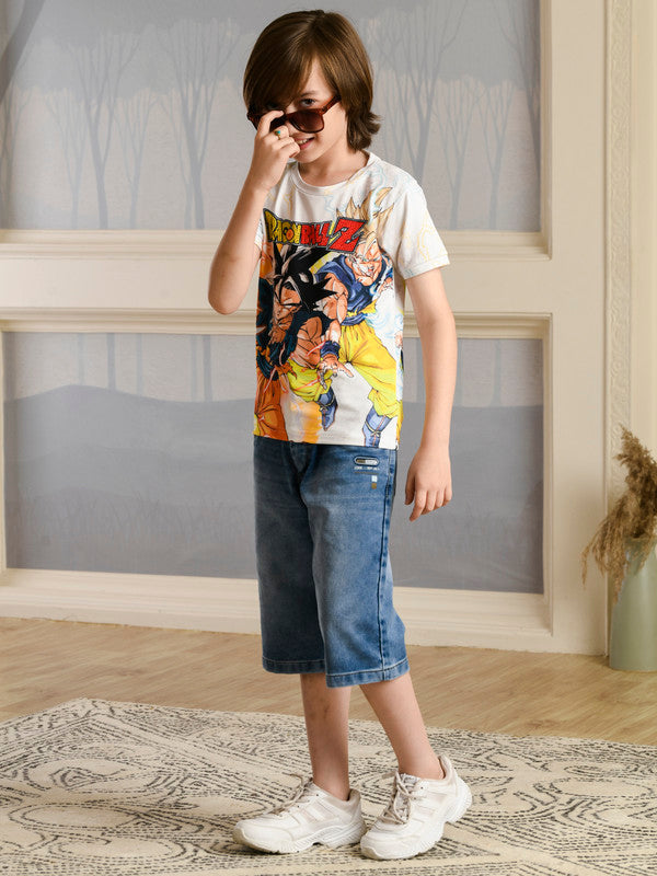 Albion Premium Boys Napoleon White (Dragonball Z) T-shirt