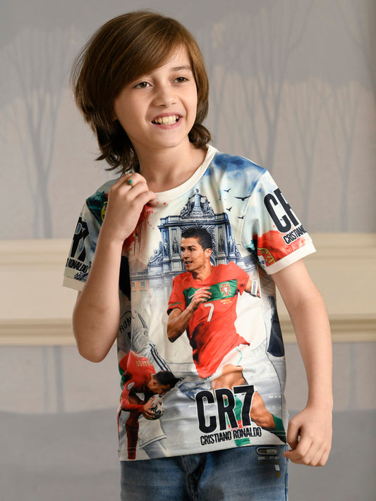 Albion Premium Boys Napoleon Printed (Cristiano Ronaldo) T-shirt