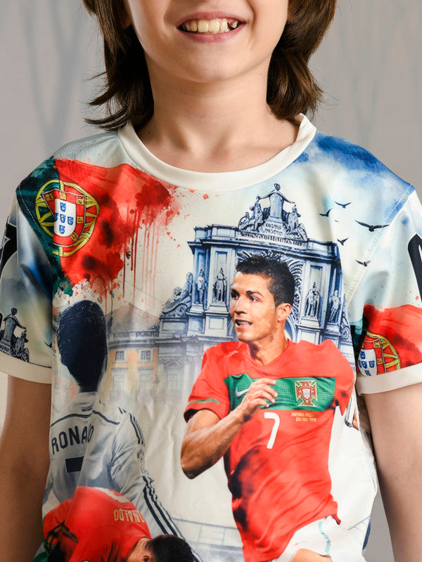 Albion Premium Boys Napoleon Printed (Cristiano Ronaldo) T-shirt