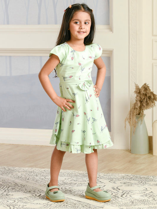 Albion Premium Girls Archana Green Frock