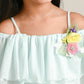 Albion Premium Girls Kittens Green Frock