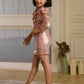 Albion Premium Girls Tiny Baby Peach Frock