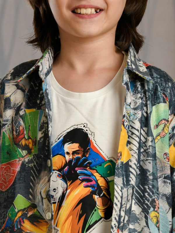 Albion Premium Boys Napoleon Multi Shirt