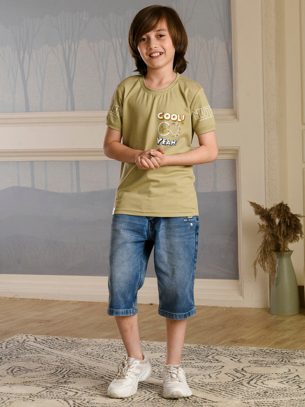 Albion Premium Boys Shruti Kothwadi Fown T-shirt
