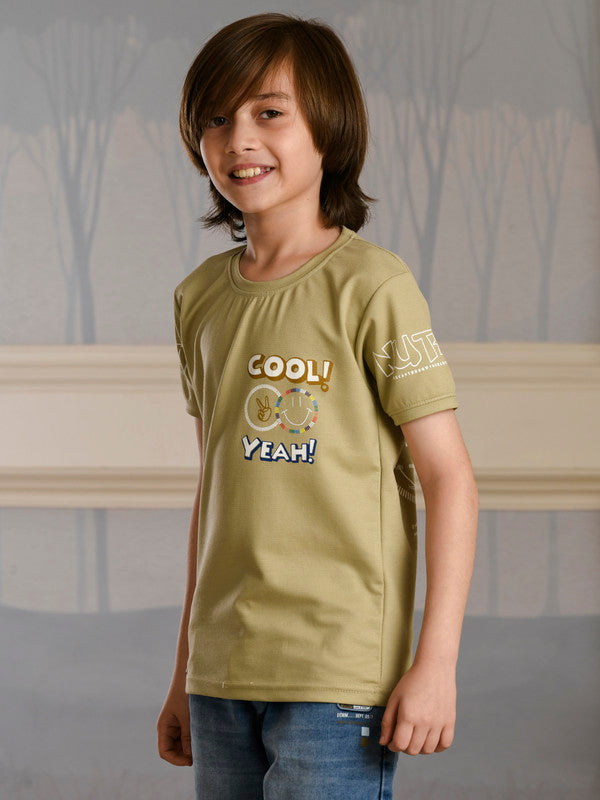 Albion Premium Boys Shruti Kothwadi Fown T-shirt