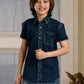 Albion Premium Boys Ecohawk Blue Shirt