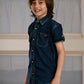 Albion Premium Boys Ecohawk Blue Shirt