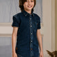 Albion Premium Boys Ecohawk Blue Shirt