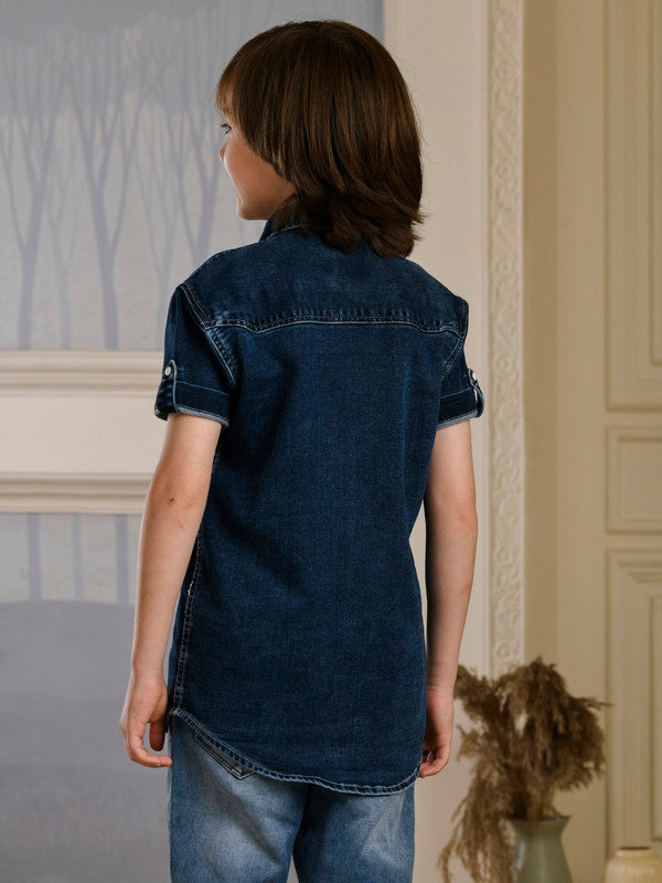 Albion Premium Boys Ecohawk Blue Shirt