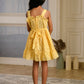 Albion Premium Girls Archana Yellow Frock