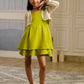 Albion Premium Girls Innocence Neon Green Frock