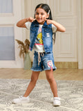 Albion Premium Girls Set Cuties Denim Skirt Top