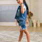 Albion Premium Girls Set Cuties Denim Skirt Top