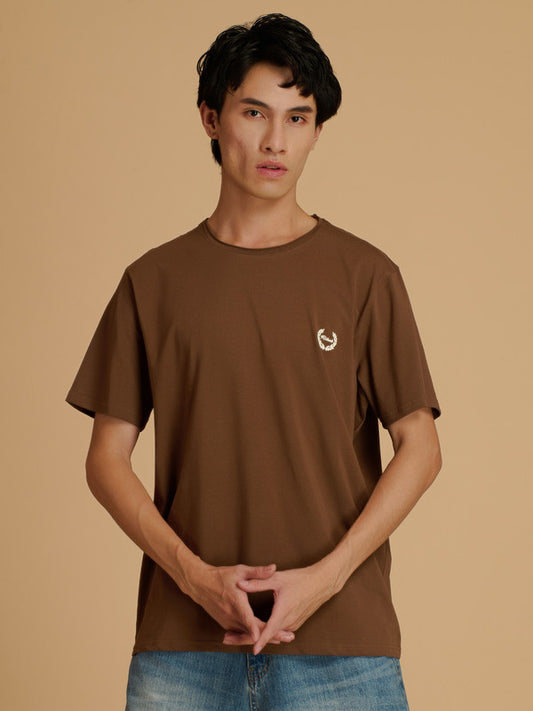 Albion Premium Men D Brown T-Shirt