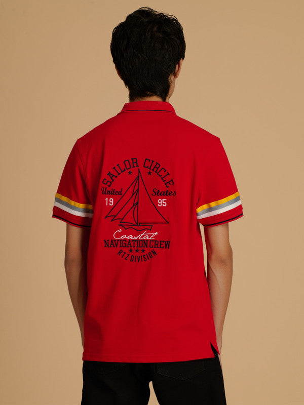Albion Premium Men Red T-Shirt