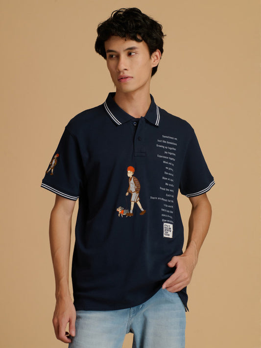 Albion Premium Men Navy T-Shirt