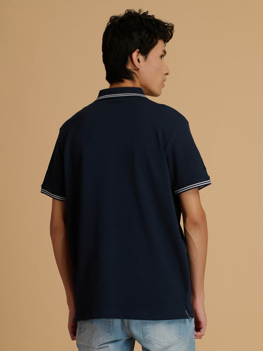Albion Premium Men Navy T-Shirt