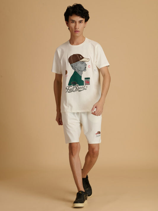 Albion Premium Men White Co-ord set
