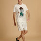 Albion Premium Men White Co-ord set