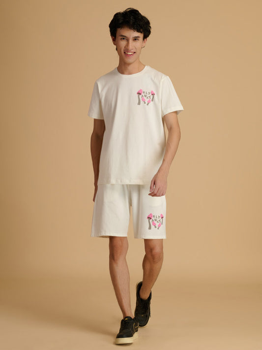 Albion Premium Men White Co-ord set