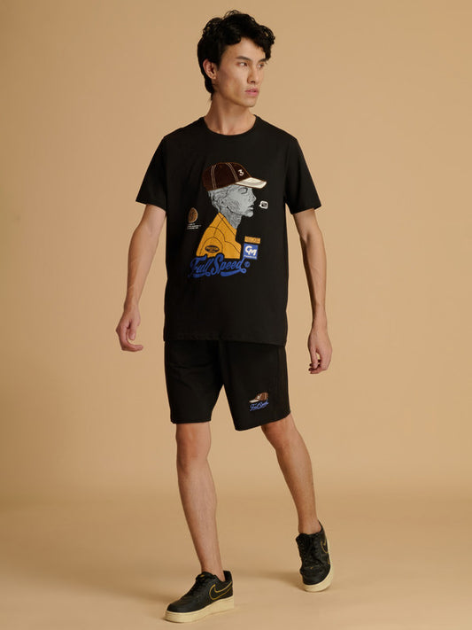 Albion Premium Men Black Co-ord set