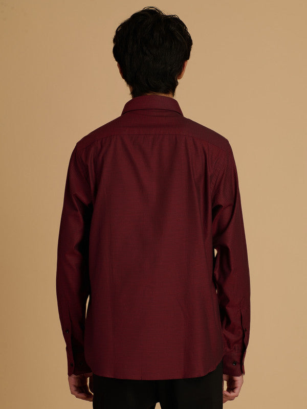 Albion Premium Men Mehroon Shirt Fs