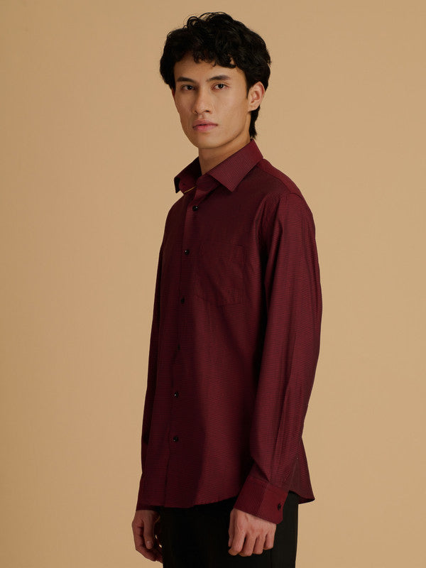 Albion Premium Men Mehroon Shirt Fs